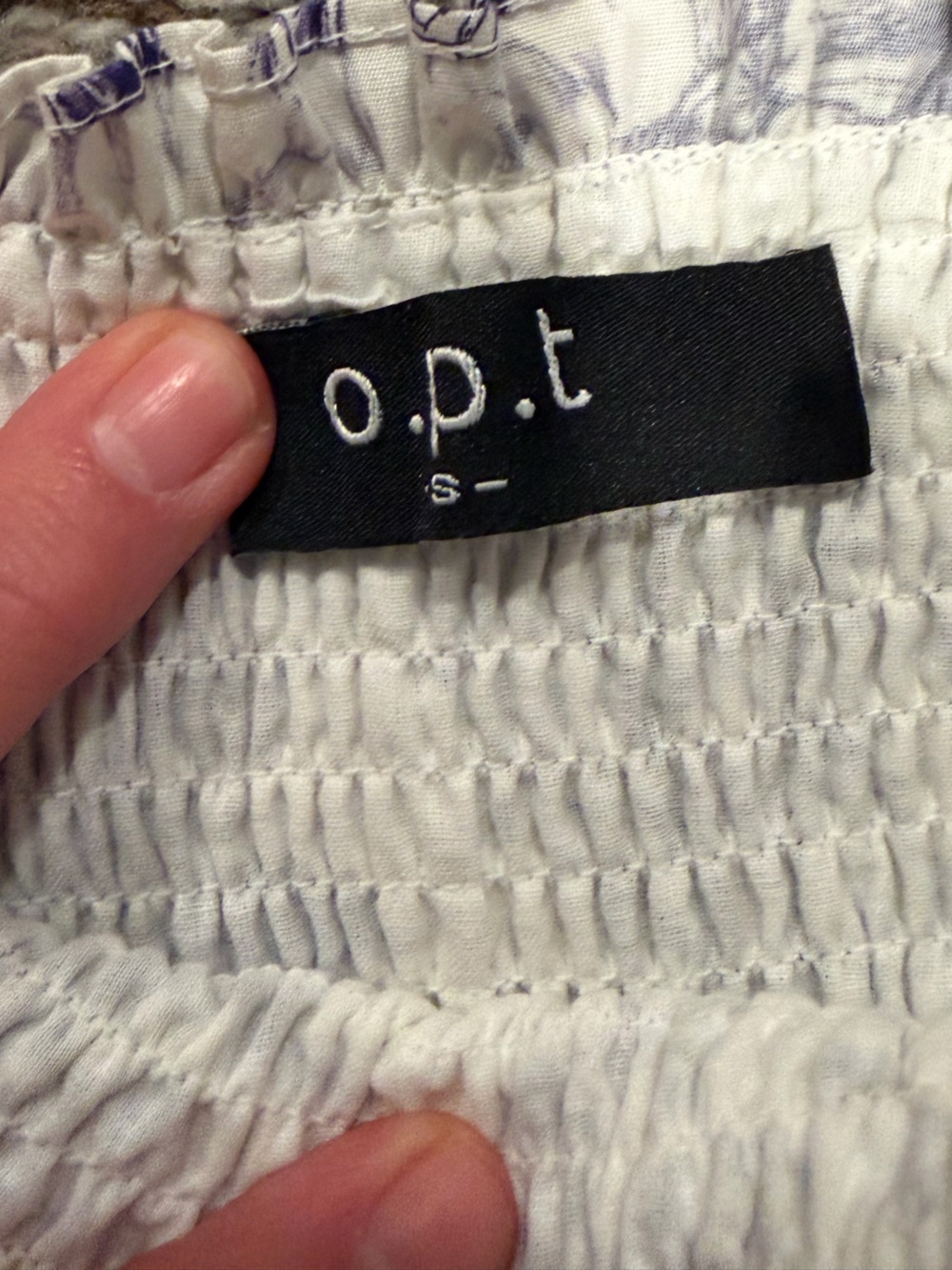 O.P.T. Daphne Blue & White Toile Midi Dress Size S NWOT $198 - Picture 4 of 7